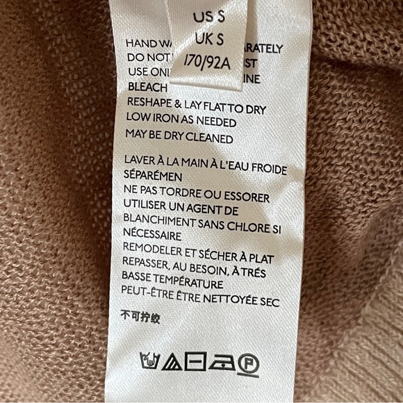 NEW FREE PEOPLE between the lines stripe sweater birch bark combo sand nautical - Picture 9 of 10